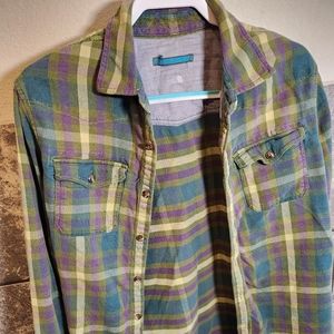 North Face Flannel Button Down Shacket Size Medium